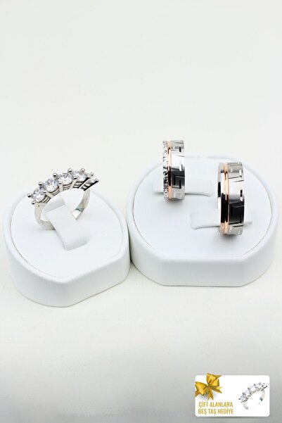 Twem Silver Geleneksel Elegans Çemberi 925 Ayar Gümüş Alyans Çift Alıma Beşta...