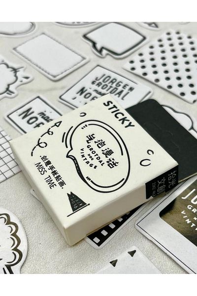 Kağıt Gemi Dükkan Speech Bubble Box Sticker / Bullet Journal / Notebook Decoration / Sticker / Scrapbook