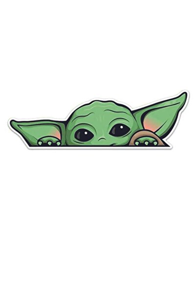 ÖZKAŞ 3D Sticker Star Wars YODA Araba, Motorsiklet, Kask, Laptop,cam Sticker 16x6 Cm