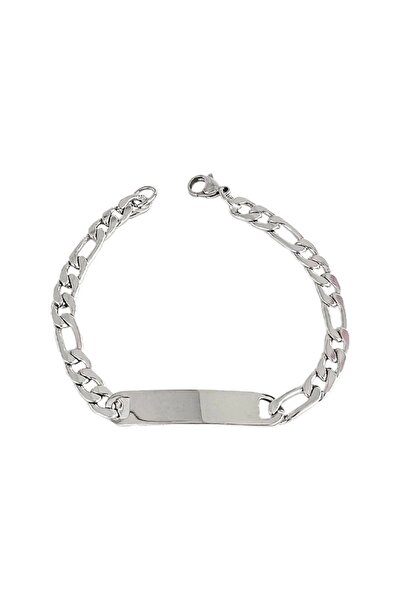 PRVT Men's Silver Colored Steel Bracelet - Imprint