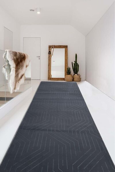 Babil Home Kaymaz Tabanlı Kesme Kabartmalı Salon Koridor Halisi Yolluk Antras...