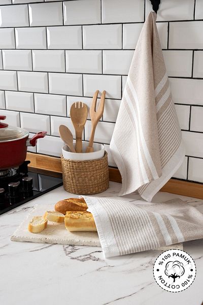 Vionel Home Husă nutritivă 45x60cm - uscare din 2 bucăți, 100% bumbac, absorbant mare de apă, șervețel de servire multifuncțional
