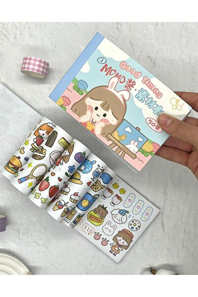 Kağıt Gemi Dükkan Kawaii 50 de coli Blue MOMO Autocolant pentru caiet/ Decal/...