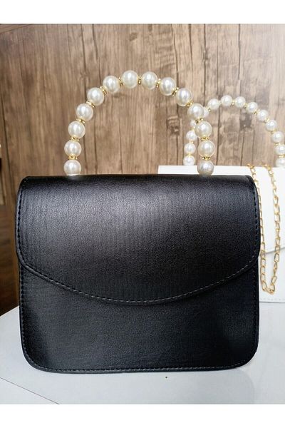 SERPİL Black Bag with Pearls
