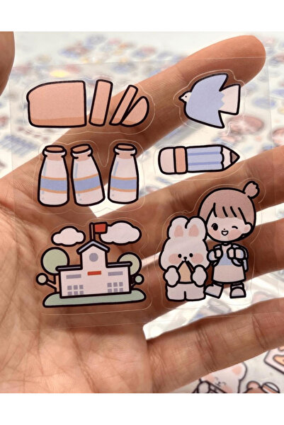 Kağıt Gemi Dükkan ملصق لطيف للفتيات والأصدقاء، 20 ورقة، 160 قطعة/مقاوم للماء/دفتر يوميات/ملصق/ملصق