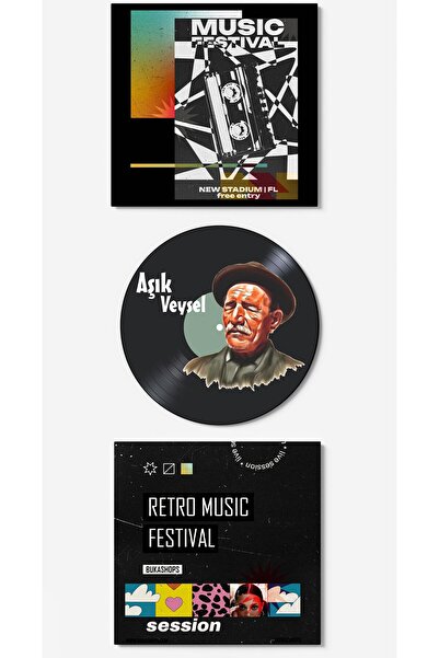 Buka Shops Aşık Veysel Plak Duvar Dekoru