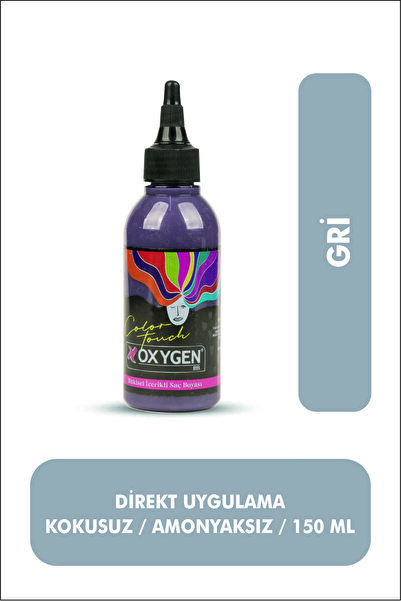 BBOXYGEN Gri Bitkisel Içerikli Renkli Saç Boyası 150 Ml | Color Touch