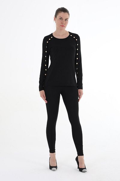 Balizza BLZ-LARGE METAL TROCK PRINT ACCESSORIES LONG SLEEVE BLUZ