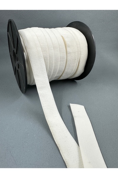 paşateks since 1995 şekil 5 metri cauciuc tricotat Ecru - 2,5 cm cu panglica