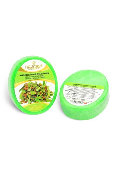 NAUMED صابون إسفنجي طبيعي بخلاصة الزيزفون (يساعد على إصلاح البقع والساقين بال...