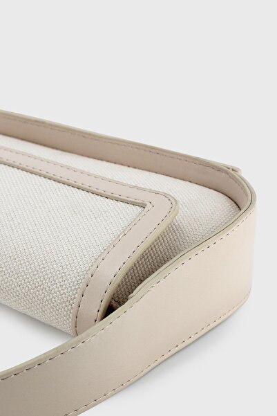 LUNABLU Baguette Bag with Fabric Detailed Cover