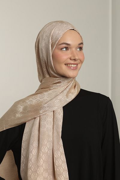 MAQ DESIGN Shine Silky Jacquard Shawl