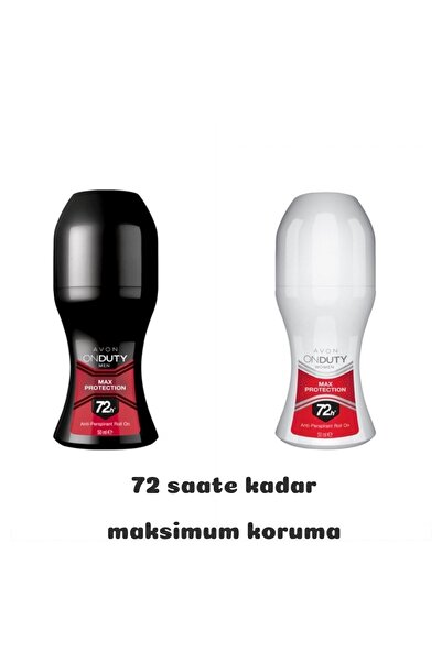 AVON On Duty Max Protection Kadın Antiperspirant Roll On 50 Ml+ Erkek Antiperspirant Roll On 50 Ml