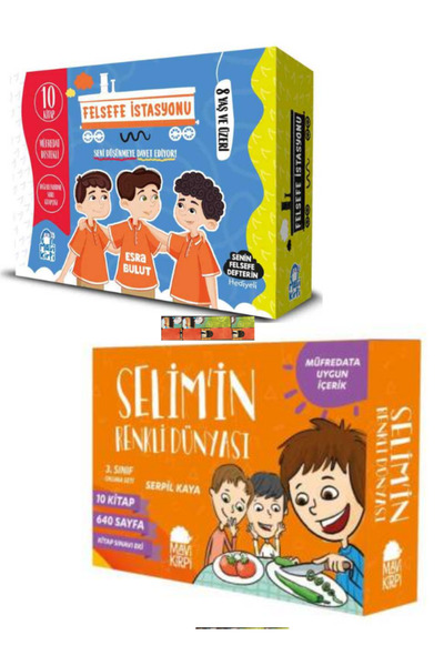 Mavi Kirpi Yayınları 3.sınıf okuma setleri-Felsefe İstasyonu (10 Kitap),Selim...
