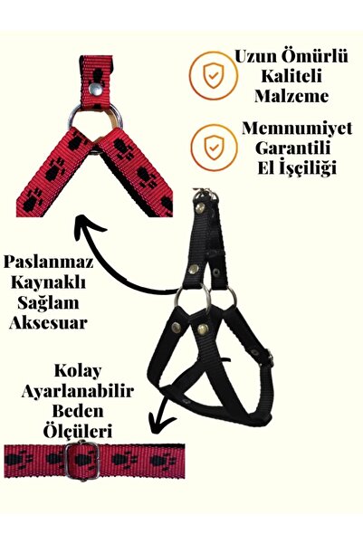 coco birds Köpek Göğüs Tasması Gezdirme Ipi Small Siyah Küçük Irklar Için 30-45 Cm