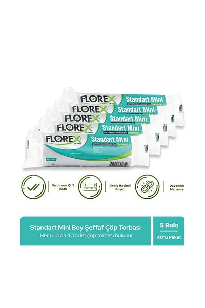 Florex Standard Mini Size Garbage Bag X 5 Rolls