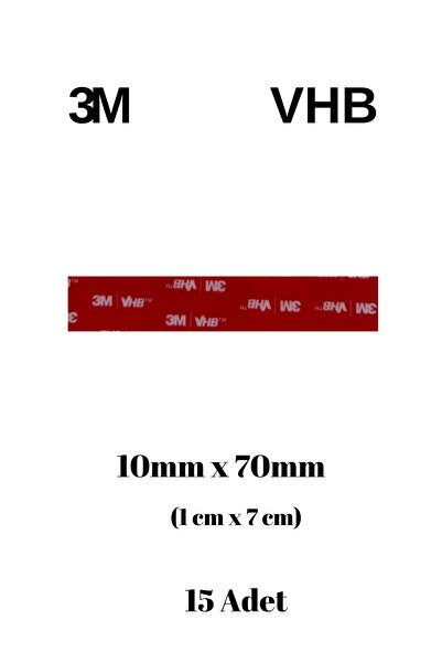 3M 10x70x1mm Yedek Güçlü Çift Taraflı Vhb Bant Die Cut Kesim (15 ADET)