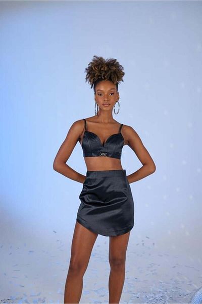 HOLLY LOLLY Stilvolles schwarzes Bustier