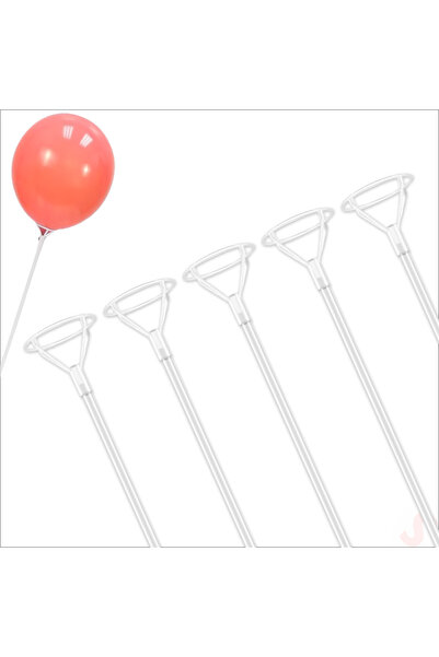 Süsle Baby Party 60cm Balon Çubuğu ve Takma Aparatı Seti, Balon Hariç - 5 Set