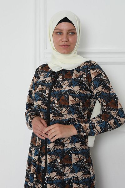 Kutay Collection Rochie de rugăciune islamică de sezon cu fermoar - Îmbrăcăminte anti-transpirație și ferace fluide