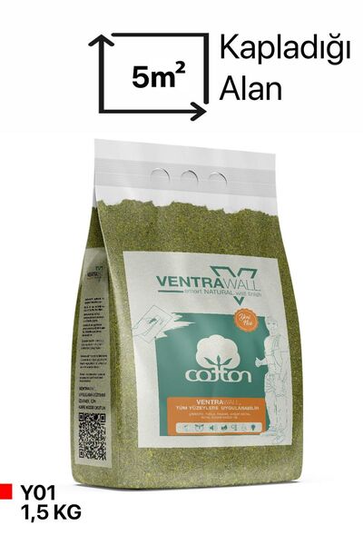 Ventrawall Isı Ve Ses Yalıtımlı Sürülen Duvar Kağıdı - Yeşil - Y01 - 1,5 Kg | 5m²