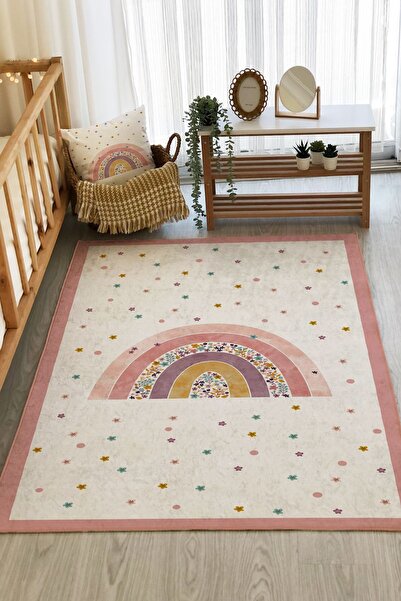 Rainbow Patterned Nursery Rug