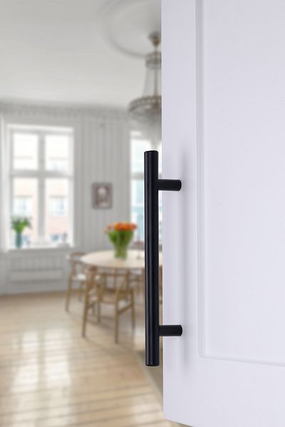 Erkul 715-matte Black Handle (128 MM-12.8 CM) Luxury Country Kitchen Furniture Cabinet Drawer Handle (Stainless)