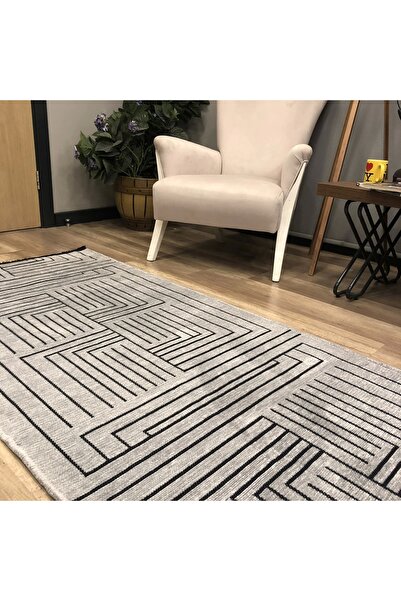 Hoomrugs Hoom Rugs Prestij Eko 339 Açık Gri Dekoratif Yıkanabilir Kilim