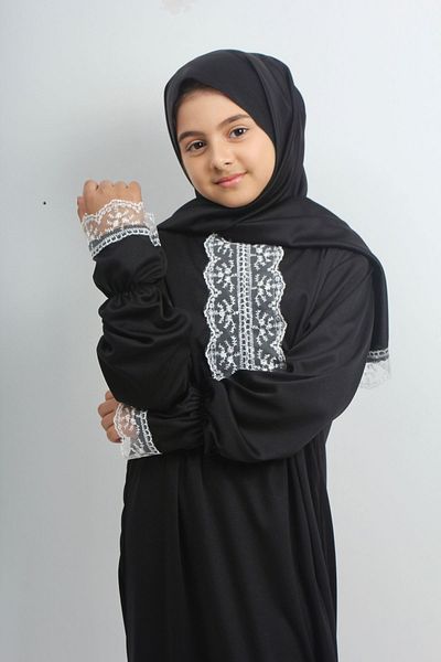 Kutay Collection Κομψό φόρεμα προσευχής για κορίτσια μεσαίου μήκους - Εποχιακό, εφηβικό Ferace που δεν ιδρώνει