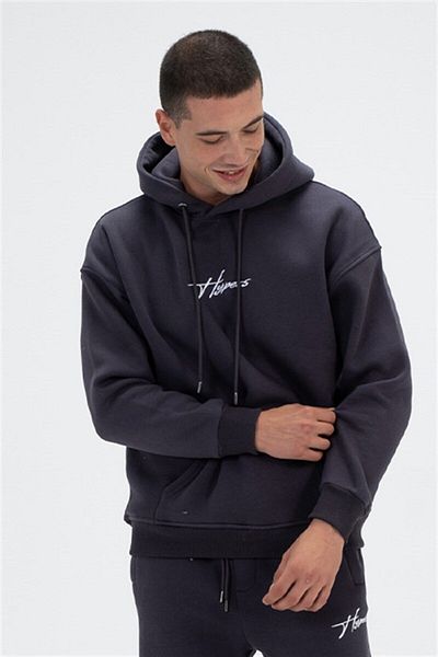 HYPERS Φούτερ με υπογραφή καπνιστή με κουκούλα Oversize