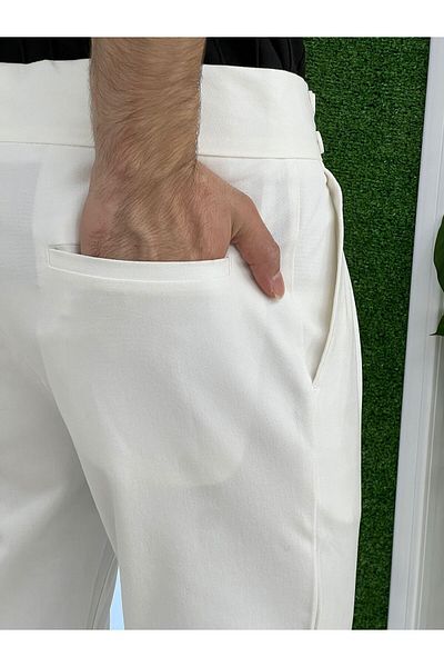 JANSO GROUP Akkad Fashion - Italian Cut Slimfit Fabric Trousers