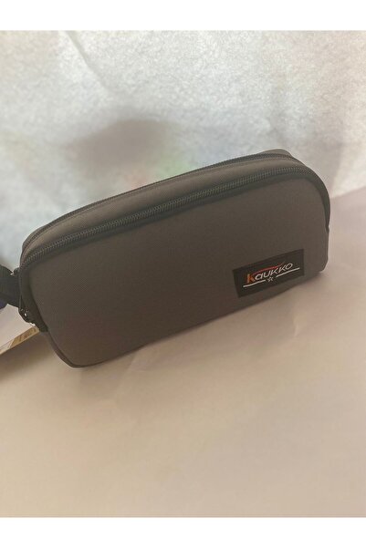 KAUKKO Çift Bölmeli Iki Gözlü Kalemlik GRİ