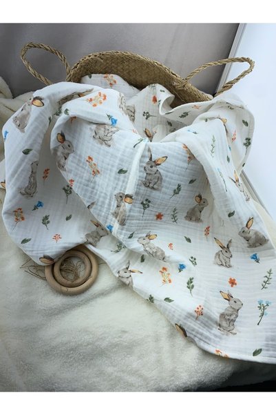 colorsofemeralds 4 Layer Muslin Blanket Multi-Purpose Oeko-Tex Certified Domestic Production