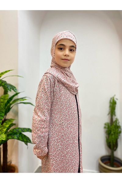 Kutay Collection Floral Patterned Seasonal Children's Prayer Dress