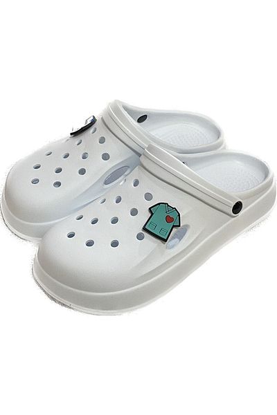 Seha Fashion Unisex White Light Sole Sabo Slippers Sandals