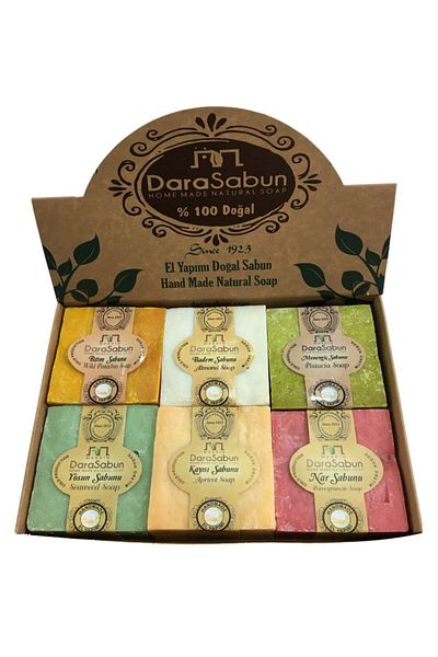 DARASABUN مجموعة صابون حمام طبيعي مختلط - 6 قطع × 140 جرام