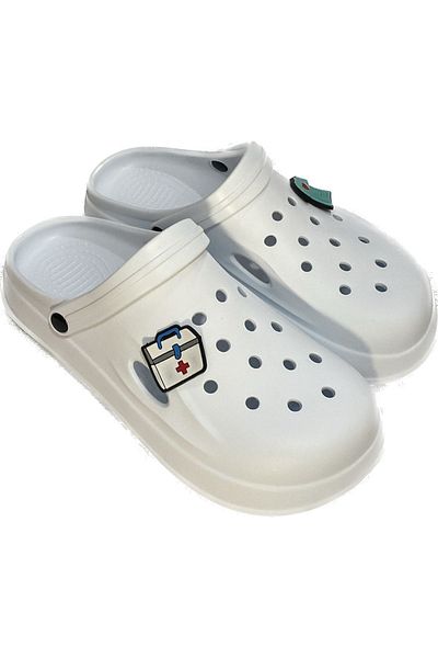 Seha Fashion Unisex White Light Sole Sabo Slippers Sandals