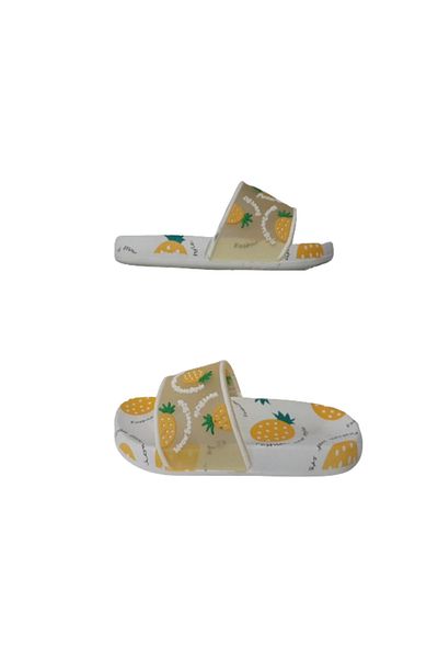GEZER Papuci eleganti pentru fete cu model ananas - Talpă albă anti-alunecare, Gzerr98-031