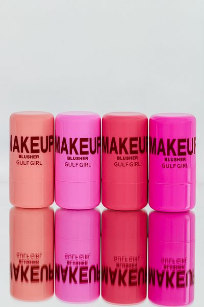 GulFlower Natural Look Lip and Cheek - 4-Piece Coloring Set Blush and Lipstick