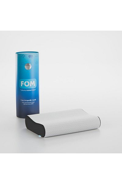 FOM Orthopedic Mini Flex Visco Sleeping Pillow - for Children and Travel, 50x30x11/9 black