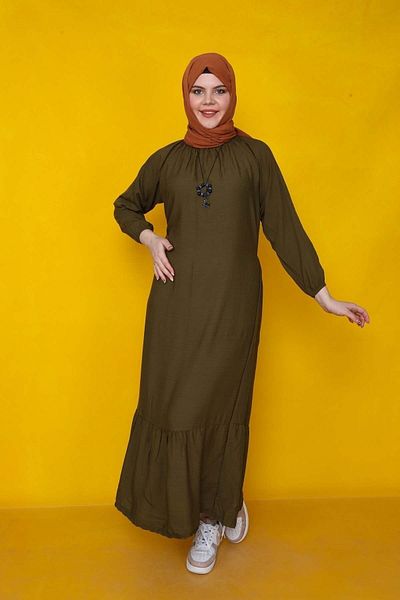 Kutay Collection فستان حجاب نسائي طويل - صيفي، ربيعي، ملابس صلاة مضادة للعرق وملابس فضفاضة