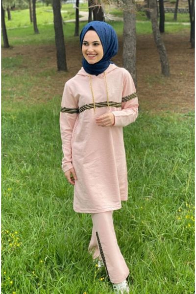 CNG MODA Gray Hijab Tracksuit Set