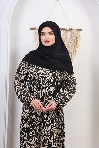 Kutay Collection Mevsimlik Bağlamalı Pamuklu Kadın Namaz Elbisesi