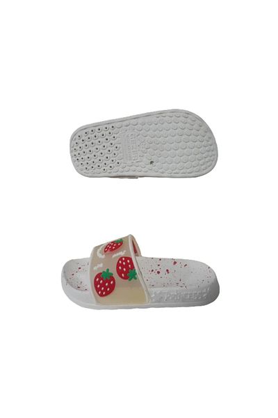 GEZER Gzerr98-031 Papuci cu talpă anti-alunecare, cu model de căpșuni, model pentru fete