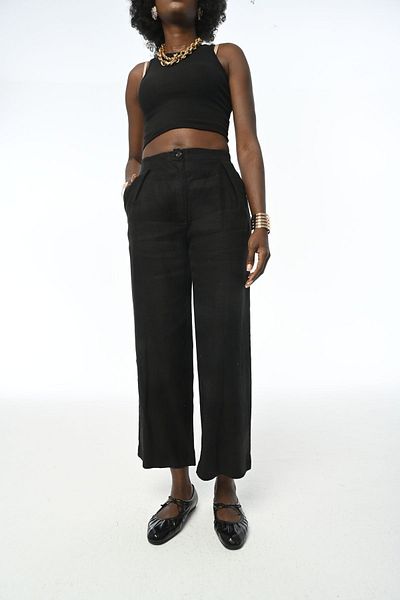 Orfeo Negro Wide Leg Comfortable Women's Sand Trousers