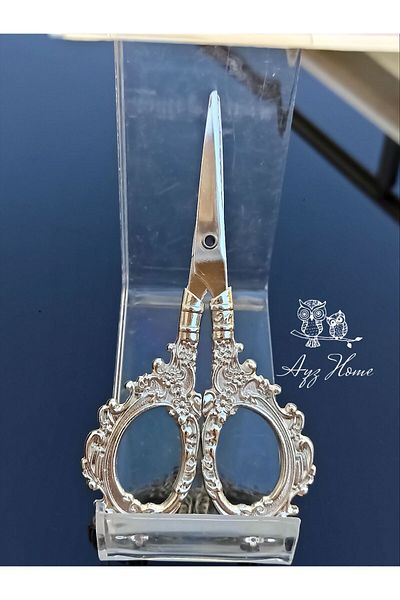 AYZ HOME Natural Dried Flower Pattern - Engagement Ribbon Scissors / Engagement Tray Decor