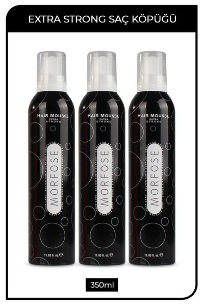 Morfose Extra Strong Saç Köpüğü 350 ml 3 Adet