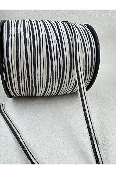 paşateks since 1995 şekil Смугаста стрічка 5 метрів 1 см - синя/екрю