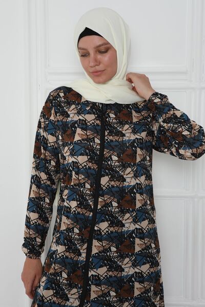 Kutay Collection Zippered Seasonal Hijab Prayer Dress - Anti-Sweat Clothing and Flowy Ferace