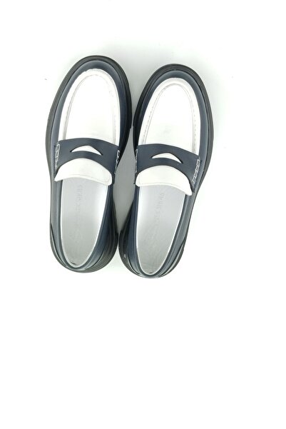 MİLONEK 202413081221 Erkek Günlük Loafer Lacivert-beyaz